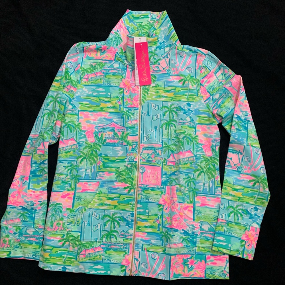 LILLY PULITZER MEDIUM LEONA ZIP UP NWT